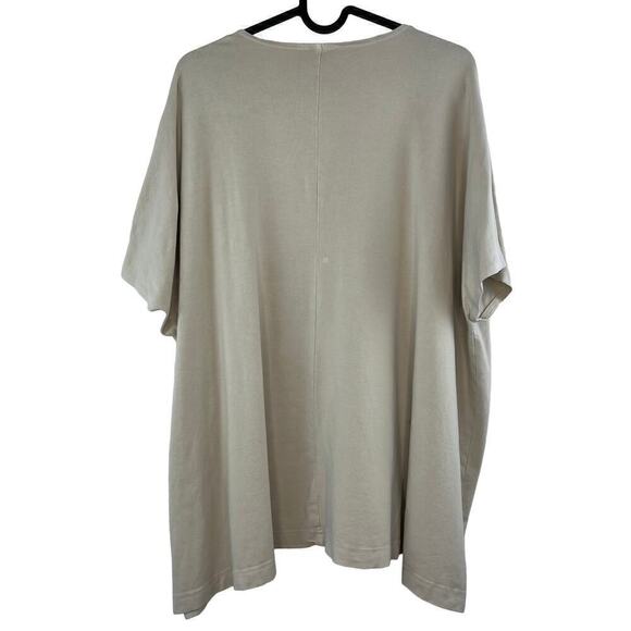 Bryn Walker Bamboo Organic Cotton Beige Oversized Lagenlook Tunic Size Small - Picture 2 of 7